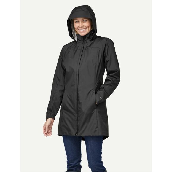 NWOT! Patagonia Women’s Black Torrentshell Long Rain Jacket Parka - Size Small - Picture 1 of 13
